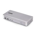 StarTech.com Dual-Monitor USB4 Docking Station, Dual 4K 120Hz or Single 8K 60Hz, 100W PD, 2.5GbE, Silver