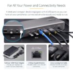 StarTech.com Dual-Monitor USB4 Docking Station, Dual 4K 120Hz or Single 8K 60Hz, 100W PD, 2.5GbE, Silver