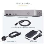 StarTech.com Dual-Monitor USB4 Docking Station, Dual 4K 120Hz or Single 8K 60Hz, 100W PD, 2.5GbE, Silver