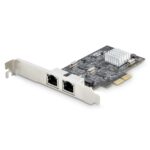 StarTech.com Dual-Port 2.5Gbps NBASE-T PCIe Network Card Intel I225-V Black