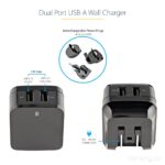 StarTech.com Dual-Port USB Wall Charger 17W 3.4A with EU/AU/NA/UK Plugs Black