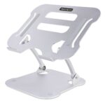 StarTech.com Ergonomic Laptop Stand Adjustable Height, Aluminium, Foldable, Supports 10kg, Silver