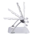 StarTech.com Ergonomic Laptop Stand Adjustable Height, Aluminium, Foldable, Supports 10kg, Silver