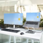 StarTech.com Ergonomic Laptop Stand Adjustable Height, Aluminium, Foldable, Supports 10kg, Silver
