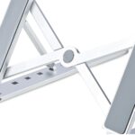 StarTech.com Foldable Laptop Riser Stand, Adjustable Aluminium, 10kg Capacity, Silver