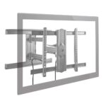 StarTech.com FPWARTS1 Full Motion TV Wall Mount for 37" - 80" Displays, 50kg, VESA 600x400, Black