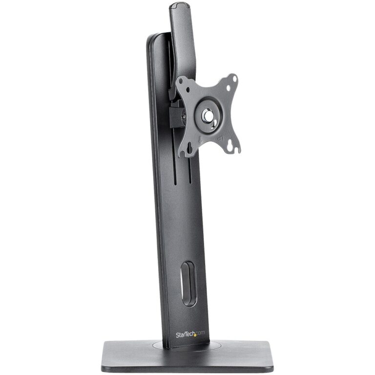 StarTech.com Free Standing Single Monitor Mount for 34" Displays, 7kg, Height Adjustable, Black
