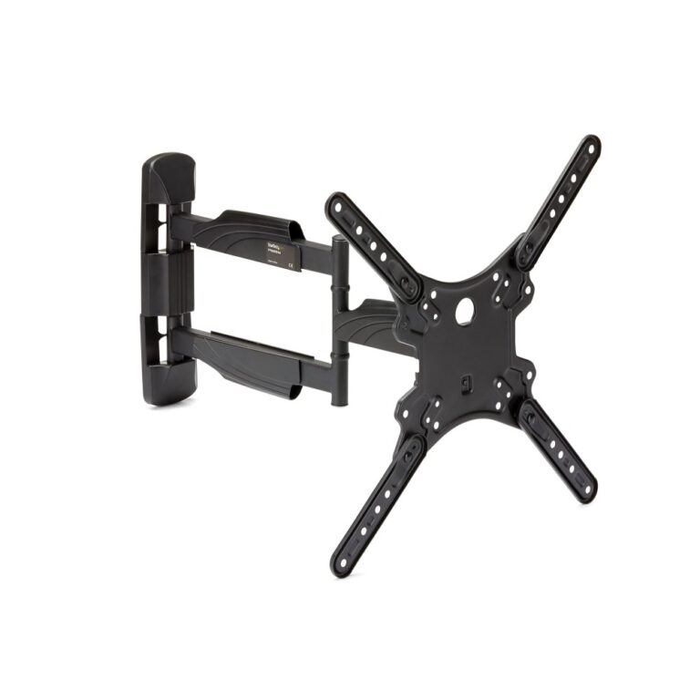 StarTech.com Full Motion TV Wall Mount for 32" to 55" Displays, 35kg Max Weight, Black