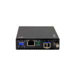 StarTech.com Gigabit Ethernet Copper-to-Fiber Media Converter SM LC 20km Black