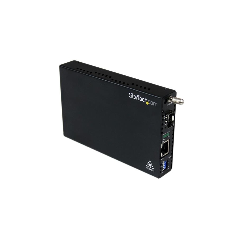 StarTech.com Gigabit Ethernet Fiber Media Converter Open SFP Slot 1000Base-T/LX/SX Black StarTech.com Gigabit Ethernet Fiber Media Converter Open SFP Slot 1000Base-T/LX/SX Black
