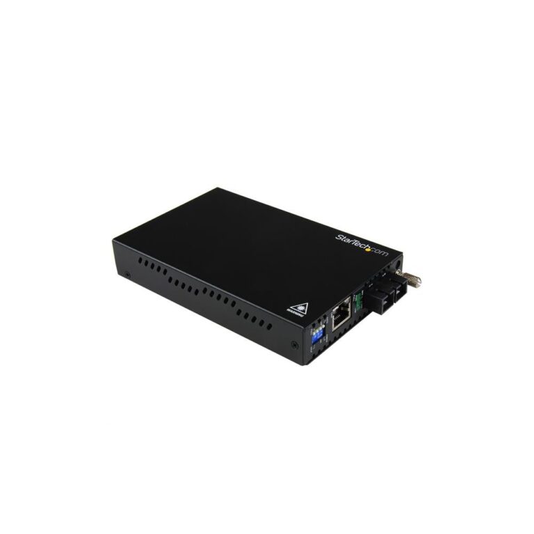 StarTech.com Gigabit Ethernet Multi Mode Fiber Media Converter SC, 550m, Steel, Black