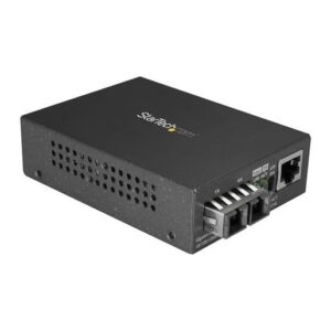 StarTech.com Gigabit Ethernet to SC Fiber Media Converter, Multi-Mode, 850nm, 550m, Black