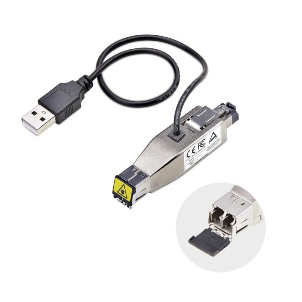 StarTech.com Gigabit Fiber to RJ45 Ethernet Media Converter, Singlemode 10km/Multimode 800m, USB Powered