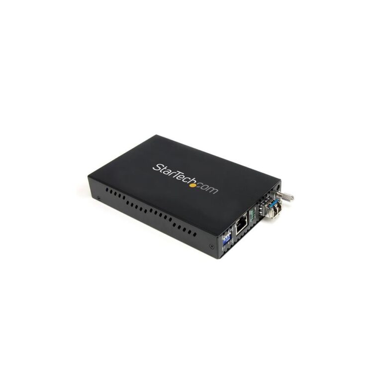 StarTech.com Gigabit Single Mode Fiber Media Converter LC 40km 1000Base-T Black