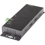 StarTech.com HB31C2A2CME 4 Port USB 3.2 Gen 2 Industrial Hub, 2x USB-C, 2x USB-A, 10Gbps, Black