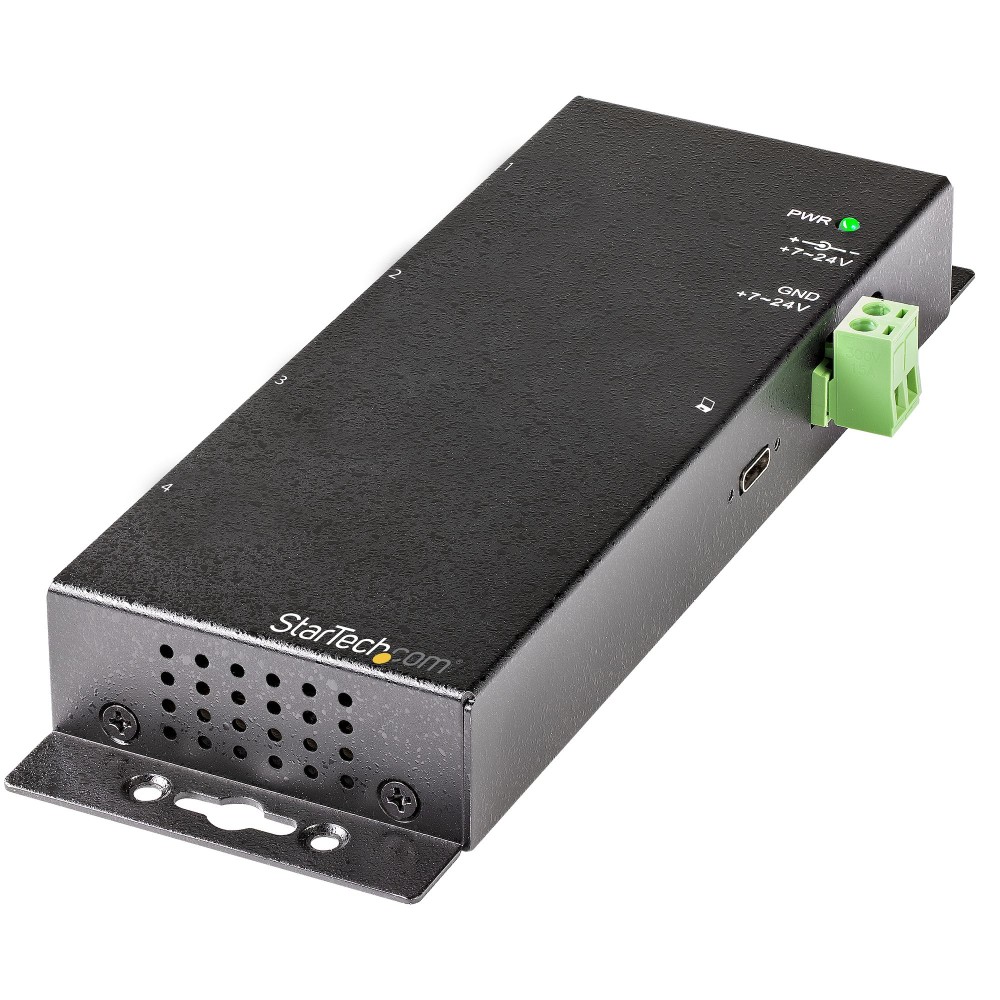 StarTech.com HB31C2A2CME 4 Port USB 3.2 Gen 2 Industrial Hub, 2x USB-C, 2x USB-A, 10Gbps, Black StarTech.com HB31C2A2CME 4 Port USB 3.2 Gen 2 Industrial Hub, 2x USB-C, 2x USB-A, 10Gbps, Black