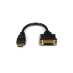 StarTech.com HDMI Male to DVI-D Female Video Cable Adapter, 0.2m, Black
