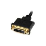 StarTech.com HDMI Male to DVI-D Female Video Cable Adapter, 0.2m, Black