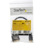 StarTech.com HDMI Male to DVI-D Female Video Cable Adapter, 0.2m, Black