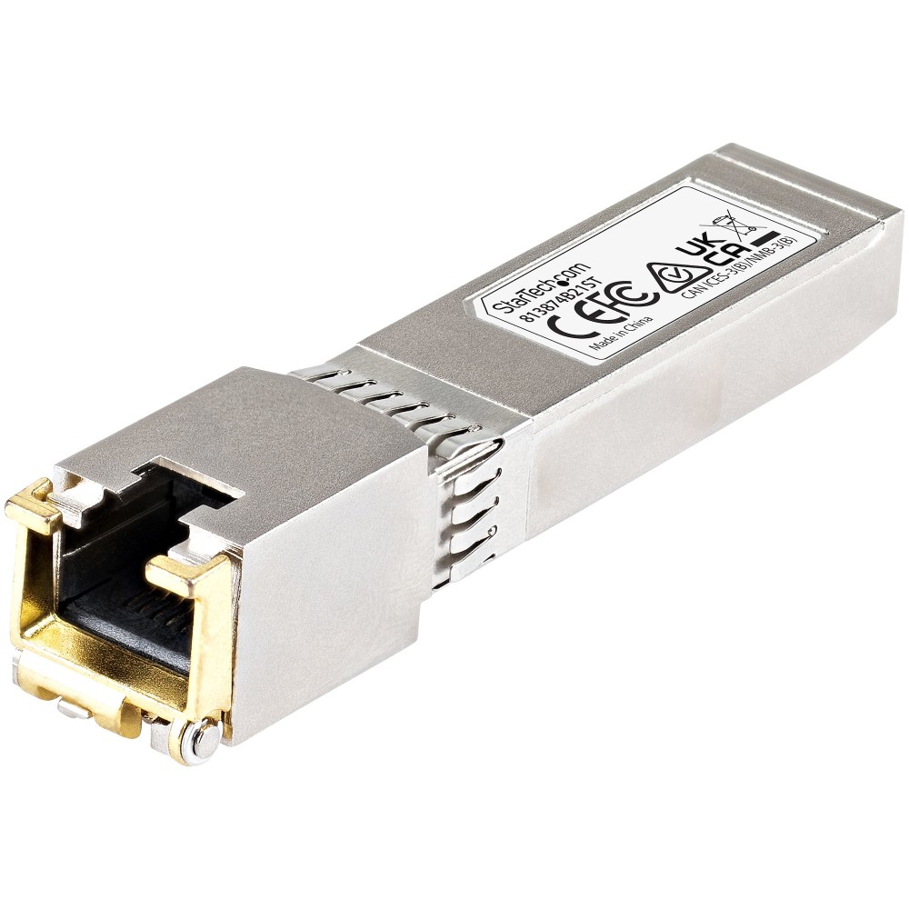 StarTech.com HPE 813874-B21 Compatible SFP+ Module - 10GBASE-T SFP to RJ45 - 30m Copper Transceiver StarTech.com HPE 813874-B21 Compatible SFP+ Module - 10GBASE-T SFP to RJ45 - 30m Copper Transceiver