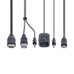 StarTech.com Hybrid KVM Switch, 2-Port, 4K 60Hz HDMI, USB-C & USB-A Host Cables, Black