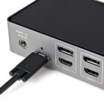 StarTech.com Hybrid Universal Triple Monitor USB-C/USB-A Dock - 4K 60Hz, 85W PD, 6x USB Hub, GbE, Black/Grey