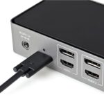 StarTech.com Hybrid Universal Triple Monitor USB-C/USB-A Dock - 4K 60Hz, 85W PD, 6x USB Hub, GbE, Black/Grey