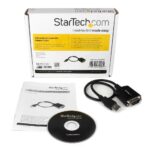 StarTech.com ICUSB232PRO 0.3m USB to RS232 Serial DB9 Adapter Cable with COM Retention, Black