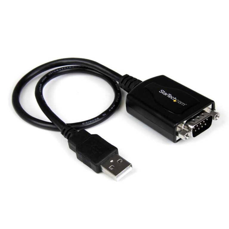 StarTech.com ICUSB232PRO 0.3m USB to RS232 Serial DB9 Adapter Cable with COM Retention, Black