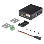 StarTech.com Industrial PoE+ Fiber to Ethernet Media Converter 60W SFP to RJ45 -40 to 75°C IP30