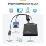 StarTech.com KVM Console to USB 2.0 Portable Laptop Crash Cart Adapter Black