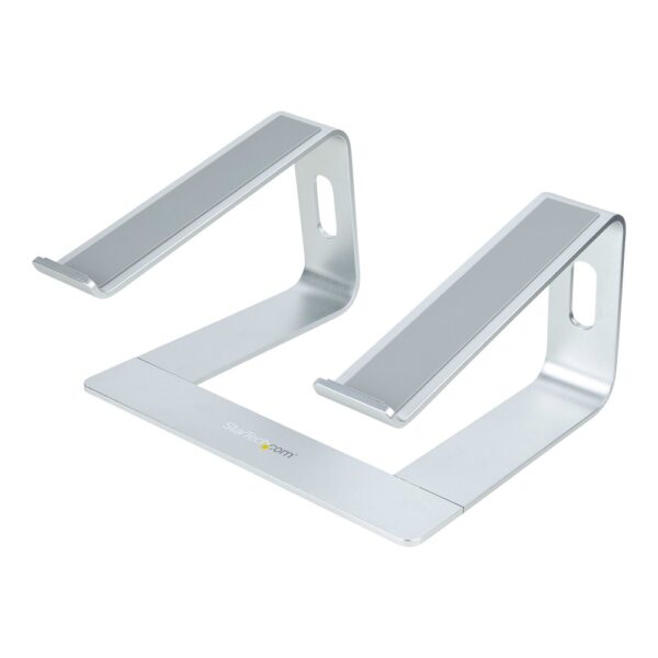 StarTech.com Laptop Stand for Desk, 17" Max, 5kg, Aluminium, Silver, Ergonomic Riser