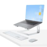StarTech.com Laptop Stand for Desk, 17" Max, 5kg, Aluminium, Silver, Ergonomic Riser