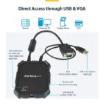 StarTech.com Laptop-to-Server KVM Console Adapter, USB & VGA, Full HD 1920x1200, Black