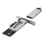 StarTech.com M.2 NVMe SSD to PCIe x4 Mobile Rack with Removable Tray, PCIe 4.0, Hot-Swap, Black/Silver