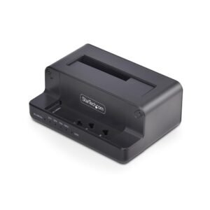 StarTech.com M.2 NVMe to 2.5/3.5" SATA Drive Duplicator, Standalone SSD Cloner, USB 3.2 Gen 2, Black