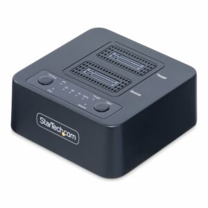 StarTech.com M2DUP11 M.2 NVMe SSD Duplicator & Dock, 90GBpm, USB 3.2 20Gbps, Black