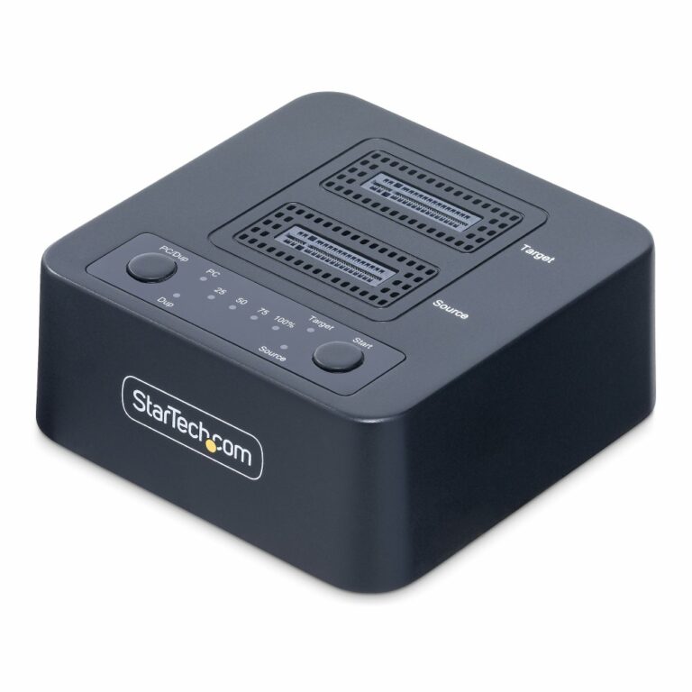 StarTech.com M2DUP11 M.2 NVMe SSD Duplicator & Dock, 90GBpm, USB 3.2 20Gbps, Black