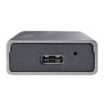 StarTech.com M2USBCNVMESATA USB-C 10Gbps to M.2 NVMe/SATA SSD Enclosure, Aluminium, Grey