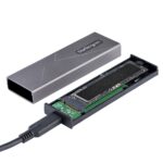 StarTech.com M2USBCNVMESATA USB-C 10Gbps to M.2 NVMe/SATA SSD Enclosure, Aluminium, Grey