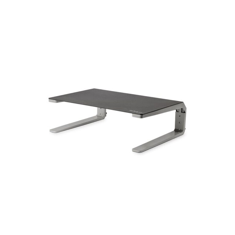 StarTech.com Monitor Riser Stand Steel & Aluminium Height Adjustable for 1x 32" (10kg) Display Black/Silver