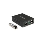 StarTech.com Multi-Mode LC Fiber Media Converter 10/100/1000 Networks 550m Black