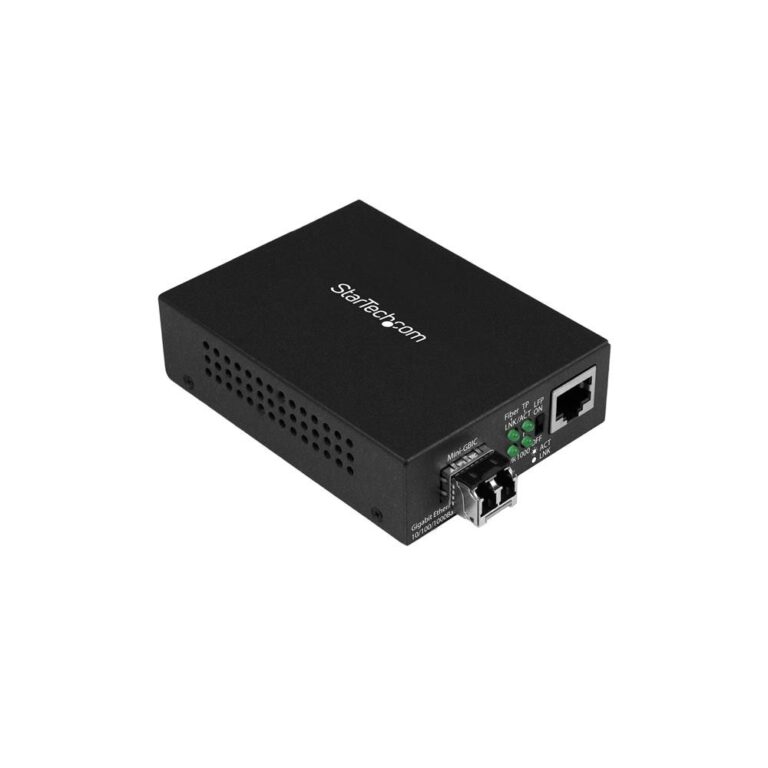 StarTech.com Multi-Mode LC Fiber Media Converter 10/100/1000 Networks 550m Black