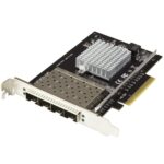 StarTech.com PEX10GSFP4I Quad Port 10GbE SFP+ Network Card, Intel XL710 PCIe 3.0 Fiber Optic LAN Card