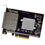 StarTech.com PEX10GSFP4I Quad Port 10GbE SFP+ Network Card, Intel XL710 PCIe 3.0 Fiber Optic LAN Card