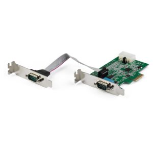 StarTech.com PEX2S953LP 2-Port PCIe RS232 Serial Adapter Card with 16950 UART - Low Profile