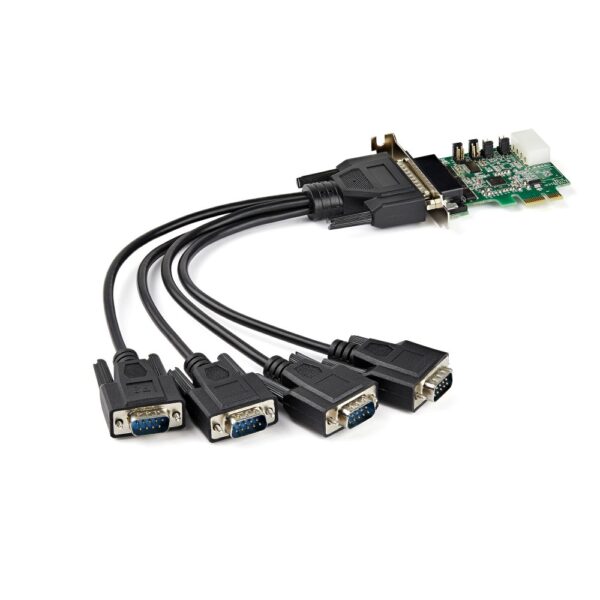 StarTech.com PEX4S03LP 4-Port PCIe RS232 Serial Adapter Card 921.6Kbit/s - Windows/Linux