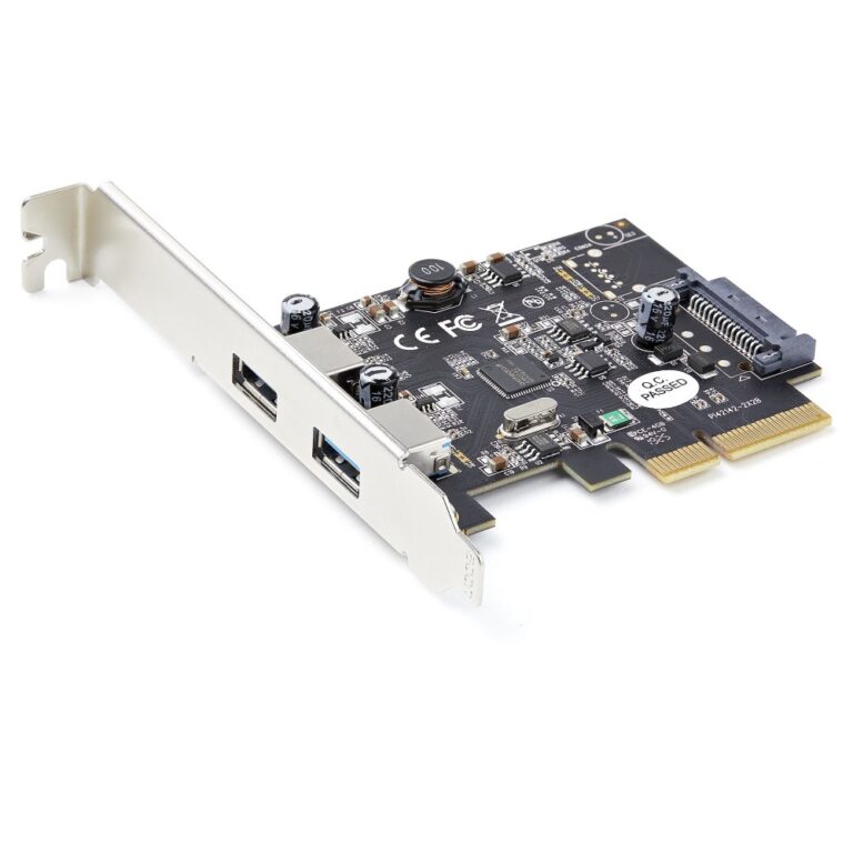 StarTech.com PEXUSB312A3 2-Port USB 3.2 Gen 2 (10Gbps) PCIe Expansion Card - Black