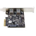 StarTech.com PEXUSB312A3 2-Port USB 3.2 Gen 2 (10Gbps) PCIe Expansion Card - Black