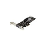 StarTech.com PEXUSB3S42V 4 Port PCIe USB 3.2 Gen 1 Card Adapter, 2 Dedicated 5Gbps Channels, UASP, SATA/LP4 Power